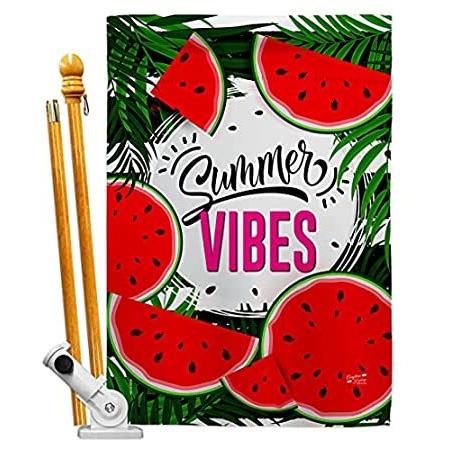 Angeleno Heritage Summer Vibes House Flag Set Food Fruits Pineapple Strawbe＿並行輸入品