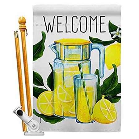Breeze　Decor　Refreshing　Lemonade　House　Flag　Set　Food　Pineapple　Straw＿並行輸入品　Fruits