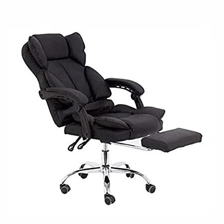 Comfty Padded Headrest and Chrome Base Deluxe Executive Leather Office Chai＿並行輸入品