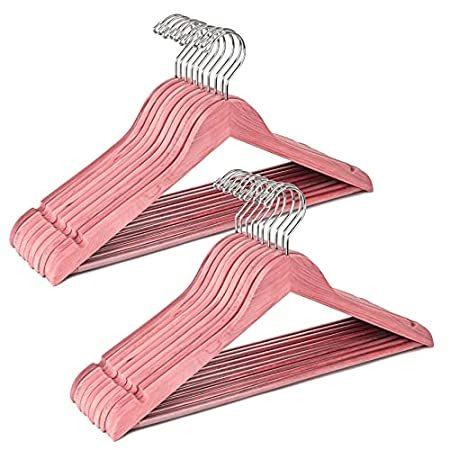 Amber Home American Red Cedar Hangers 30 Pack, Smooth Finish Wood Coat Hang＿並行輸入品