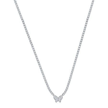 925 Sterling Silver Women CZ Cubic Zirconia Simulated Diamond Fancy Tennis ＿並行輸入品