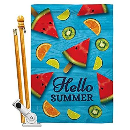 Breeze　Decor　Summer　Flag　Fruits　Apple　Set　House　Pineapple　Strawberry　Food　W＿並行輸入品