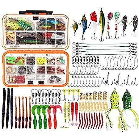 Fishinghappy 117ピース フィッシングルアーベイト タックル トップ