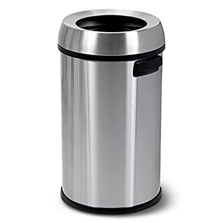 Simpli-Magic Trash Can, Open Top Commercial Grade 65L, Stainless Steel＿並行輸入品