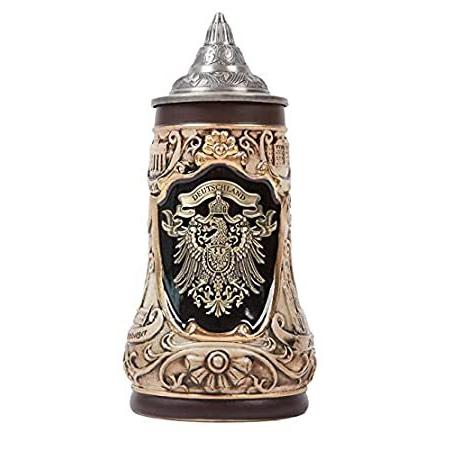NENBOLEC Beer Stein Mug German Coats of Arm Oktoberfest Tankard with Petwer＿並行輸入品