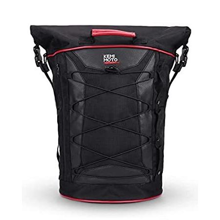 Kemimoto Motorcycle Expandable Sissy Bar Bag, Waterproof Tail Bag Large Cap＿並行輸入品