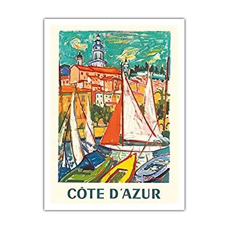 Pacifica Island Art Côte D'Azur - Menton, France - Vintage Travel Poster by＿並行輸入品
