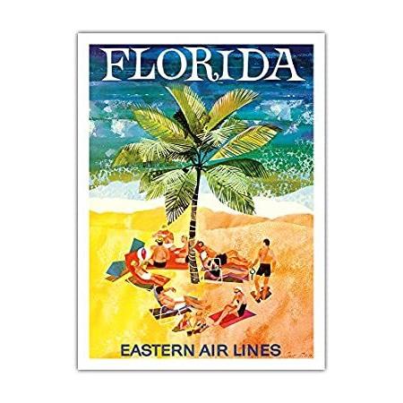 Pacifica Island Art Florida - Eastern Air Lines - Sunbathers Around Palm Tr＿並行輸入品