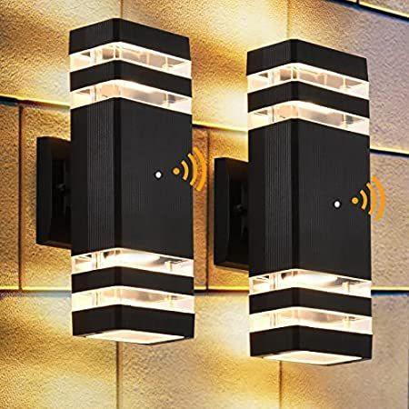 DASTOR Dusk to Dawn Outdoor Wall Sconces 2 Pack， 3000K Warm White Up and Do＿並行輸入品