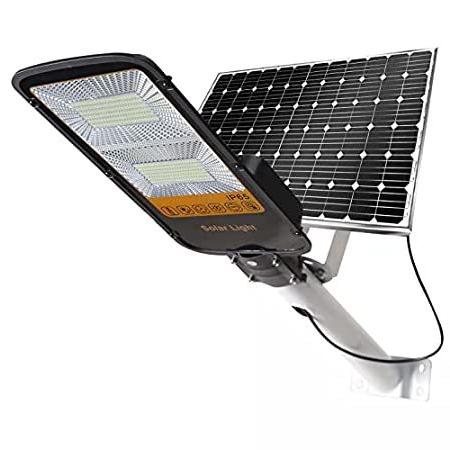 Solar Street Lights Outdoor,300W Solar Street Light Outdoor Dusk to Dawn La＿並行輸入品