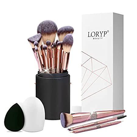 LORYP 15 Pcs Glitter Professional Crystal Makeup Brush Set, Diamond Makeup ＿並行輸入品
