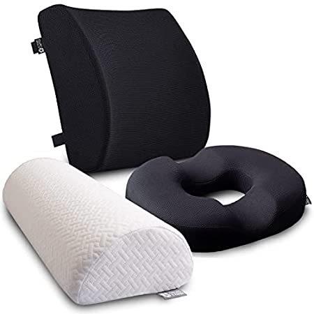Stars United Donut Pillow Hemorrhoid Tailbone Cushion  Back Support for ＿並行輸入品