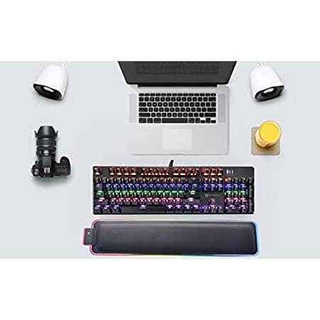 ALKEM Mechanical Gaming Keyboard with RGB Keyboard Wrist Rest Pad, 104 Keys＿並行輸入品