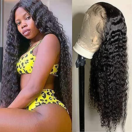 Lace　Front　Wigs　Deep　Transparent　Pre　Hair　Wave　Lace　HD　Front　Human　Plucked　＿並行輸入品