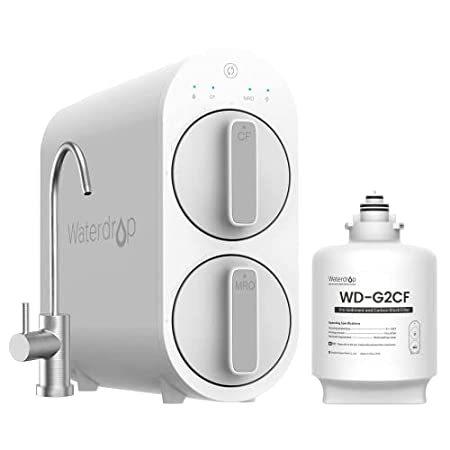 Waterdrop WD-G2-W Reverse Osmosis Water Filtration System with WD-G2CF Repl＿並行輸入品