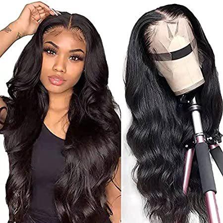 HD Transparent Lace Front Wigs Human Hair Wigs for Black Women Body Wave 13＿並行輸入品