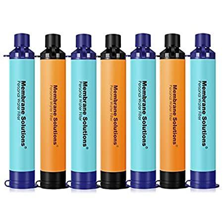Membrane Solutions Straw Water Filter, Survival Filtration Portable Gear, E＿並行輸入品