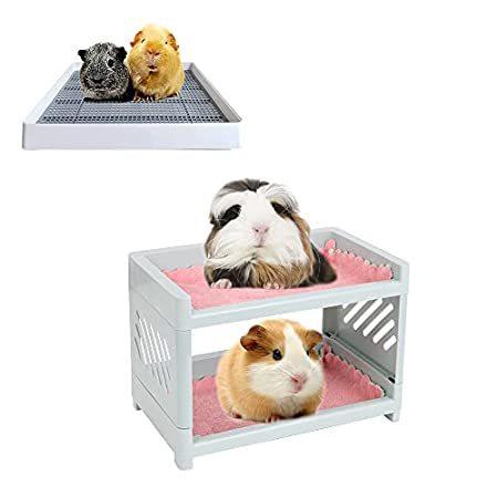 Dwarf Rabbit Large Litter Box  Guinea Pig Bed with Blankets Detachable＿並行輸入品