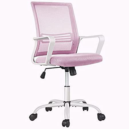 Office Chair, Desk Chair Ergonomic Office Chair Computer Chair, Pink Office＿並行輸入品