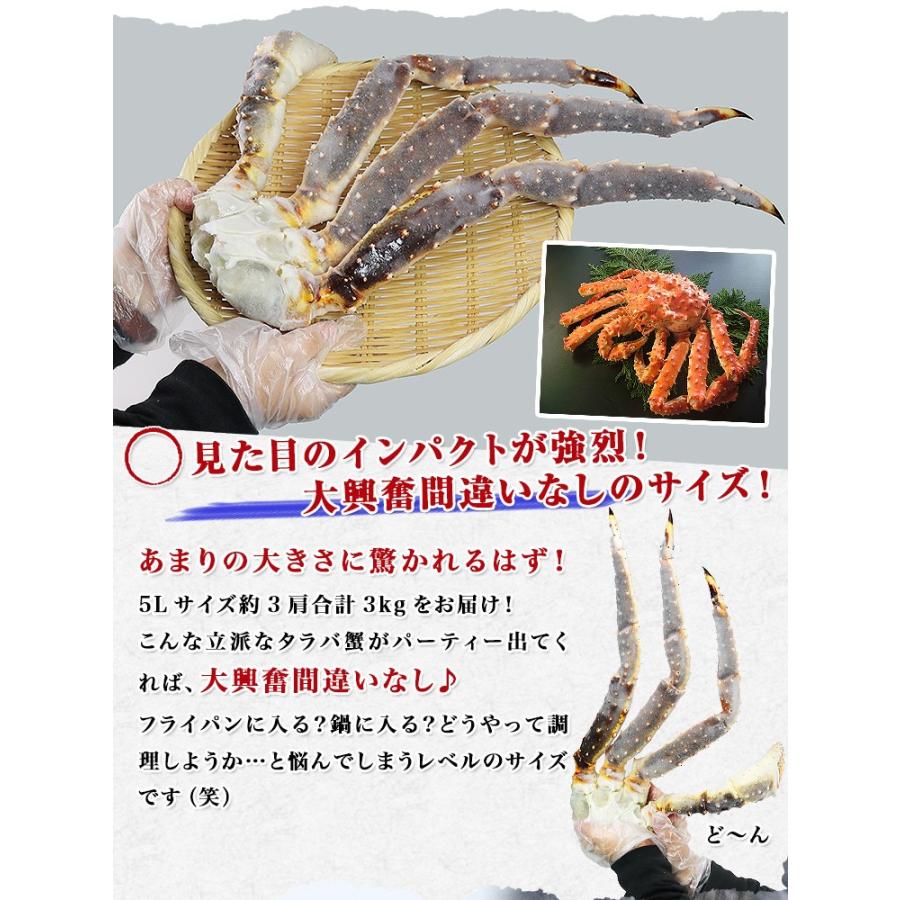 生タラバガニ3kg 化粧箱付 約3肩入り かに 蟹 カニ たらば 送料無料 冷凍便 お取り寄せ 食品 お歳暮 21 ギフト 食の達人森源商店 通販 Paypayモール