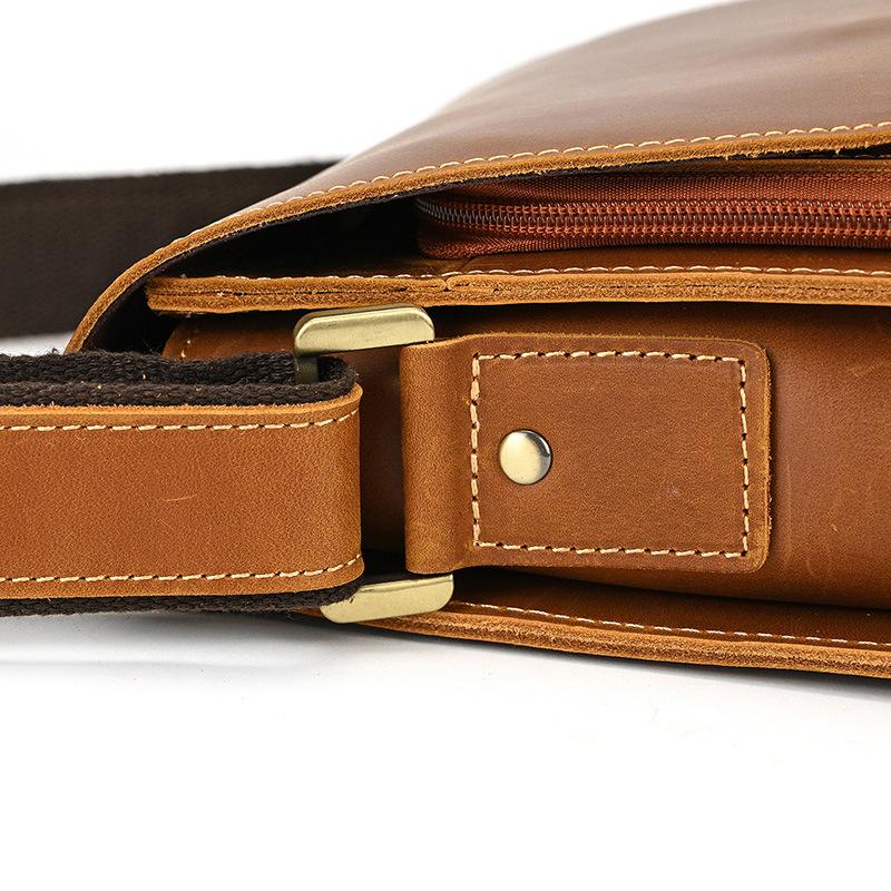 本革 ショルダーバッグ メンズ 軽量 フラップ ショルダーバッグ 斜め掛けバッグ 牛革 肩掛けバッグ 通勤 通学 ブラウン/コーヒー |  | 12