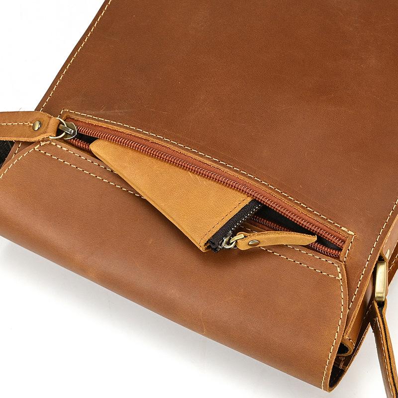 本革 ショルダーバッグ メンズ 軽量 フラップ ショルダーバッグ 斜め掛けバッグ 牛革 肩掛けバッグ 通勤 通学 ブラウン/コーヒー |  | 04