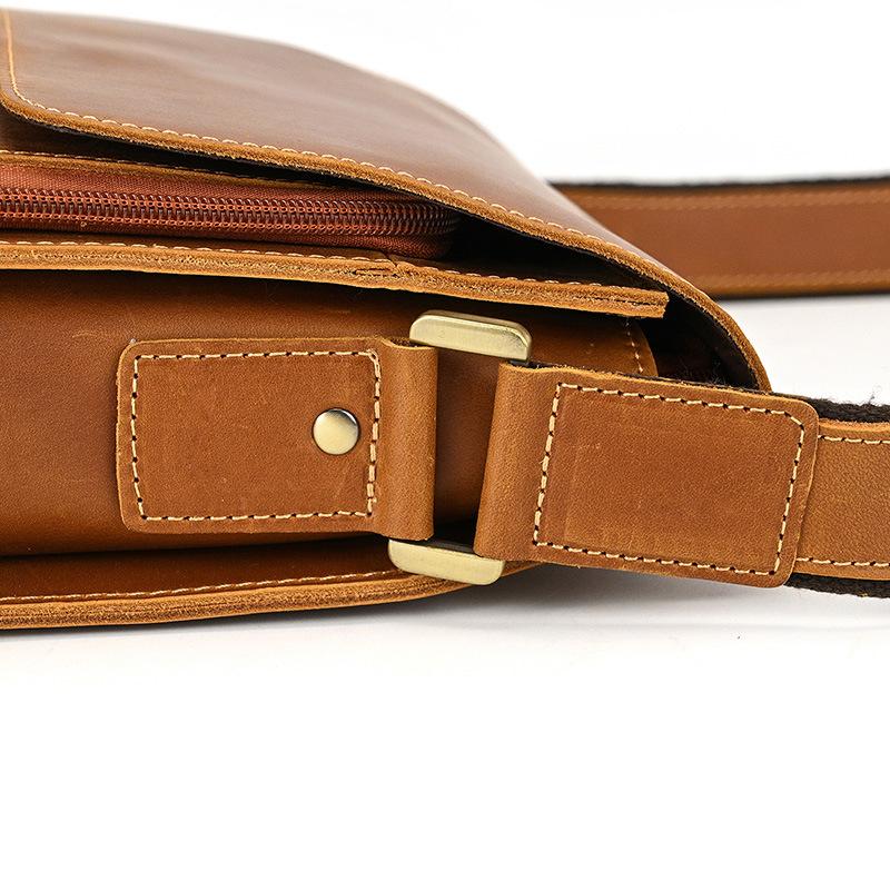 本革 ショルダーバッグ メンズ 軽量 フラップ ショルダーバッグ 斜め掛けバッグ 牛革 肩掛けバッグ 通勤 通学 ブラウン/コーヒー |  | 08