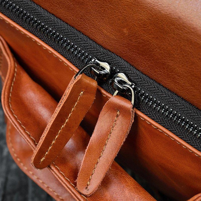 本革 リュックサック 男女兼用 オイルレザー 撥水 柔らかい 高級本革 リュック人気 メンズ バックパック 2色 アウトドア 通勤通学 林間 14インチ対応 |  | 05