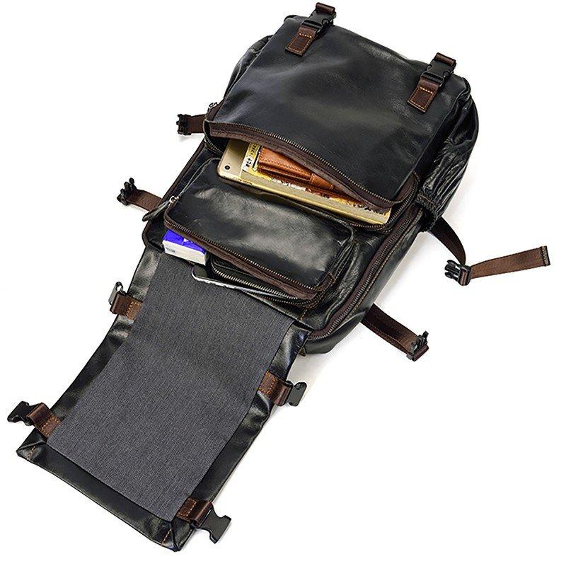 本革 リュックサック 男女兼用 オイルレザー 撥水 柔らかい 高級本革 リュック人気 メンズ バックパック 2色 アウトドア 通勤通学 林間 14インチ対応 |  | 07