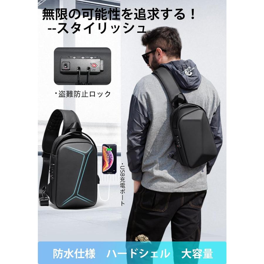 ショルダーバッグ メンズ ボディバッグ ハードシェル 斜めがけバッグ