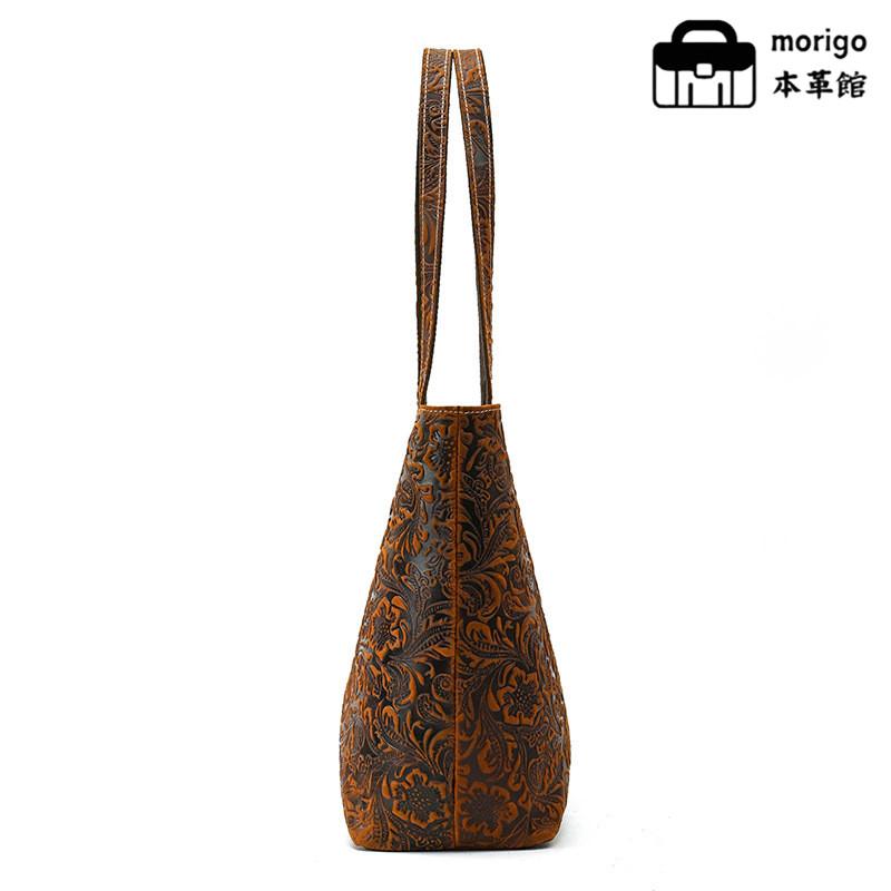 トートバッグ 本革 高品質エンボス加工レザー 大容量 ショルダーバッグ 通勤 通学 おしゃれ ヴィンテージ レディース メンズ ギフトに最適 |  | 02