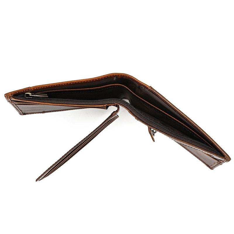 本革財布 メンズ レディース 高品質 二つ折り コンパクト 大容量 カード収納 12cm×10cm×2cm ヴィンテージ風 プレゼントに最適 |  | 11