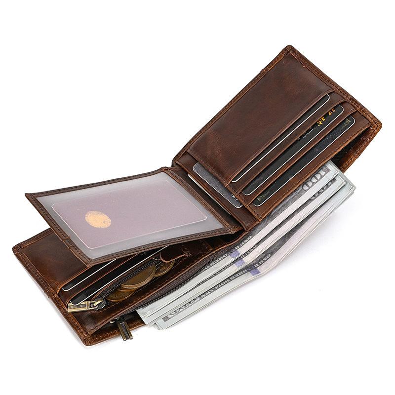 本革財布 メンズ レディース 高品質 二つ折り コンパクト 大容量 カード収納 12cm×10cm×2cm ヴィンテージ風 プレゼントに最適 |  | 12