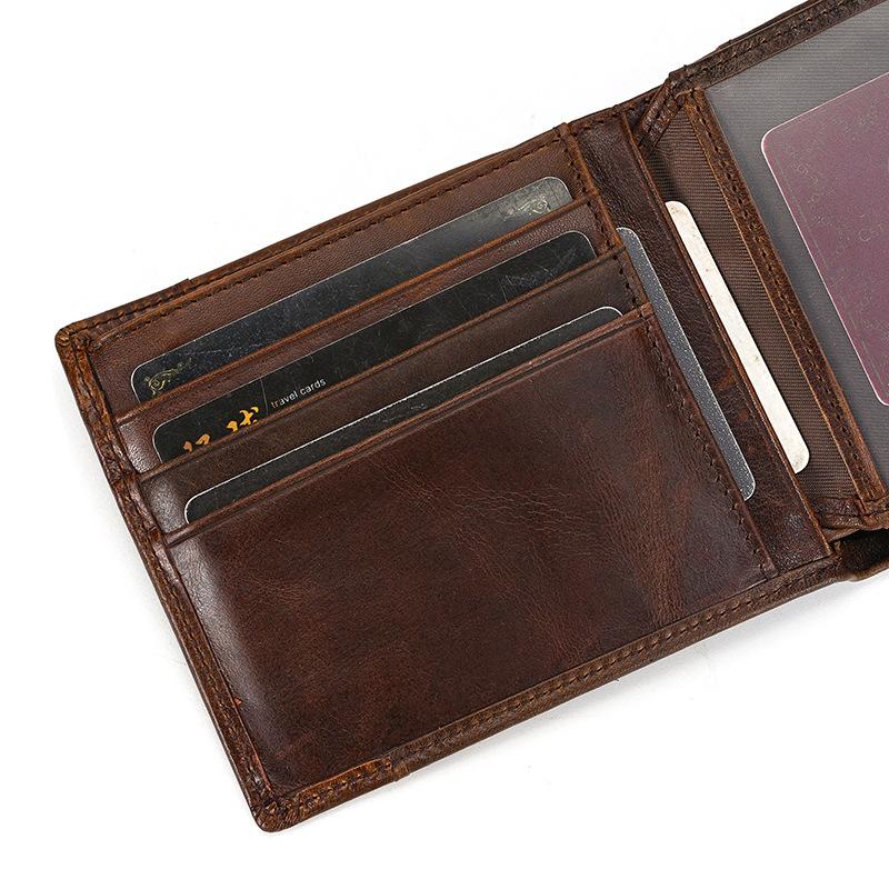 本革財布 メンズ レディース 高品質 二つ折り コンパクト 大容量 カード収納 12cm×10cm×2cm ヴィンテージ風 プレゼントに最適 |  | 14