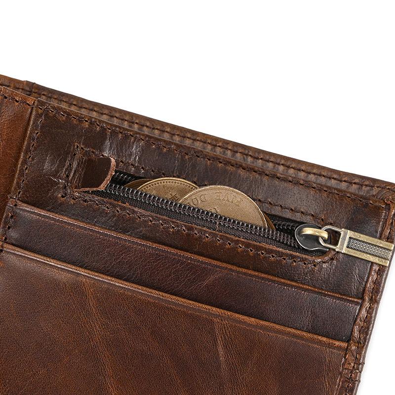 本革財布 メンズ レディース 高品質 二つ折り コンパクト 大容量 カード収納 12cm×10cm×2cm ヴィンテージ風 プレゼントに最適 |  | 16