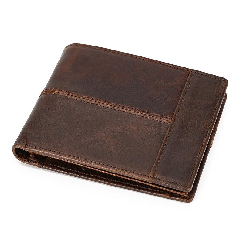 本革財布 メンズ レディース 高品質 二つ折り コンパクト 大容量 カード収納 12cm×10cm×2cm ヴィンテージ風 プレゼントに最適 |  | 06