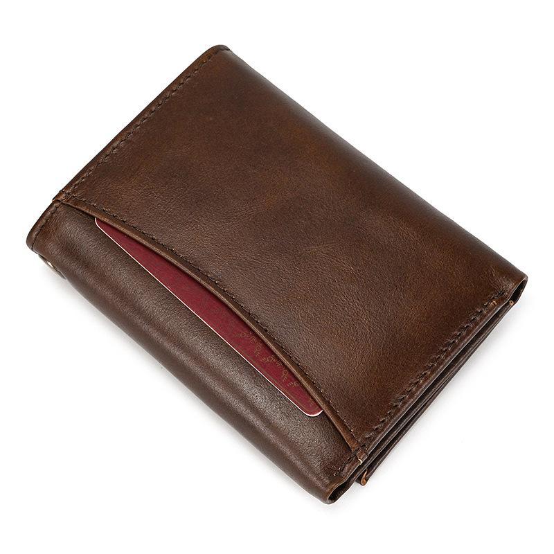 本革財布 メンズ レディース 高品質 チェーン付き三つ折り 大容量 カード収納 14cm×10cm×2cm ヴィンテージ風 カジュアル ブラウン ブラック ギフトに最適 |  | 06