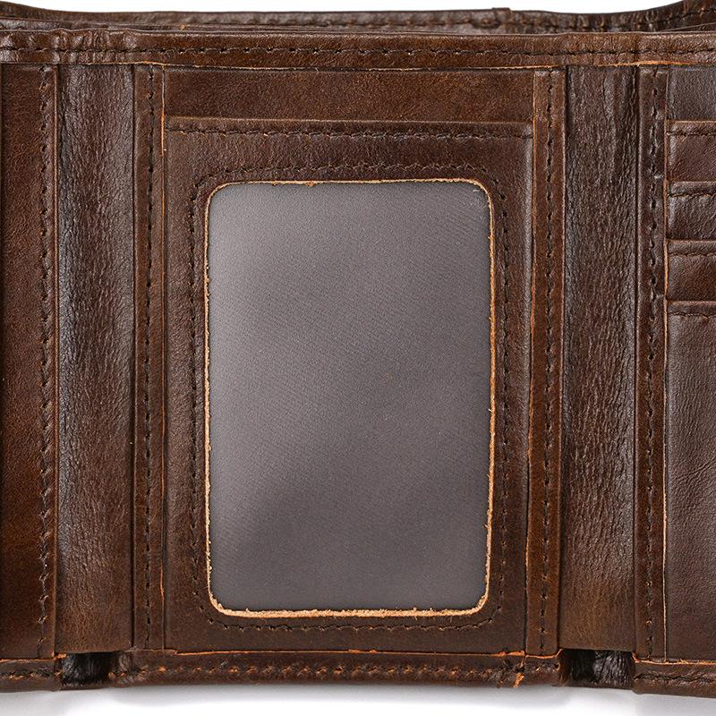 本革財布 メンズ レディース 高品質 チェーン付き三つ折り 大容量 カード収納 14cm×10cm×2cm ヴィンテージ風 カジュアル ブラウン ブラック ギフトに最適 |  | 12