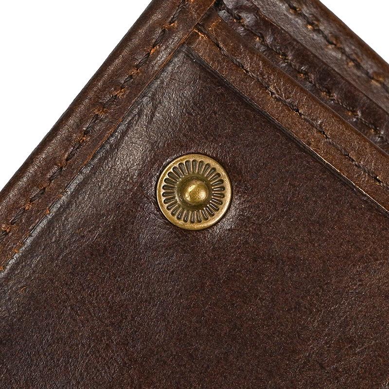 本革財布 メンズ レディース 高品質 チェーン付き三つ折り 大容量 カード収納 14cm×10cm×2cm ヴィンテージ風 カジュアル ブラウン ブラック ギフトに最適 |  | 10