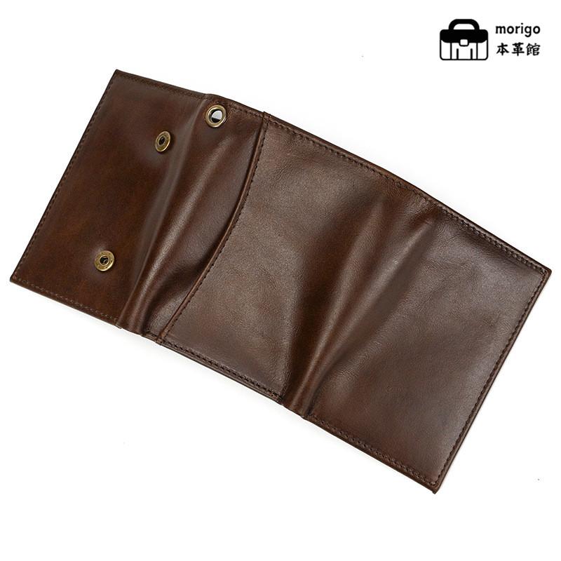 本革財布 メンズ レディース 高品質 チェーン付き三つ折り 大容量 カード収納 14cm×10cm×2cm ヴィンテージ風 カジュアル ブラウン ブラック ギフトに最適 |  | 03