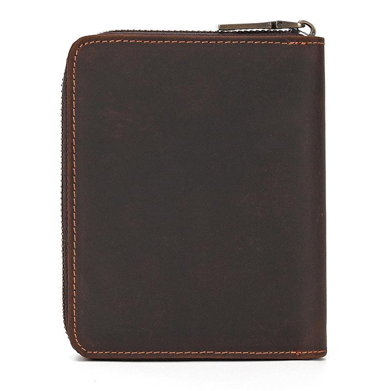 本革財布 カードケース メンズ レディース 大容量 カード収納 ヴィンテージ風 カジュアル ブラウン ダークブラウン プレゼントに最適  高品質エンボス加工象柄 |  | 11