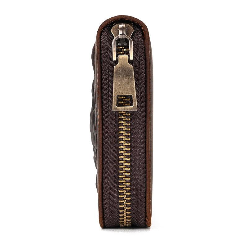 本革財布 カードケース メンズ レディース 大容量 カード収納 ヴィンテージ風 カジュアル ブラウン ダークブラウン プレゼントに最適  高品質エンボス加工象柄 |  | 12