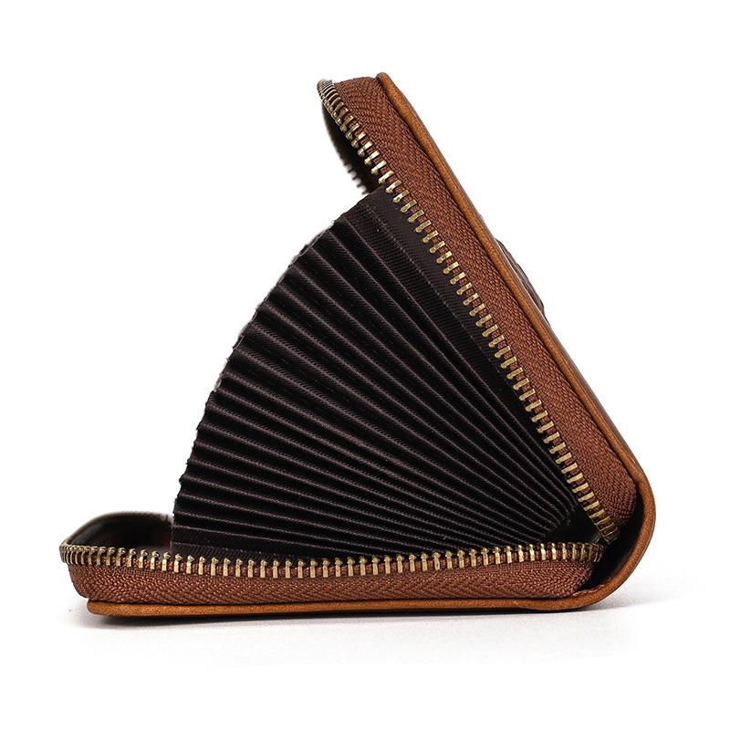 本革財布 カードケース メンズ レディース 大容量 カード収納 ヴィンテージ風 カジュアル ブラウン ダークブラウン プレゼントに最適  高品質エンボス加工象柄 |  | 04