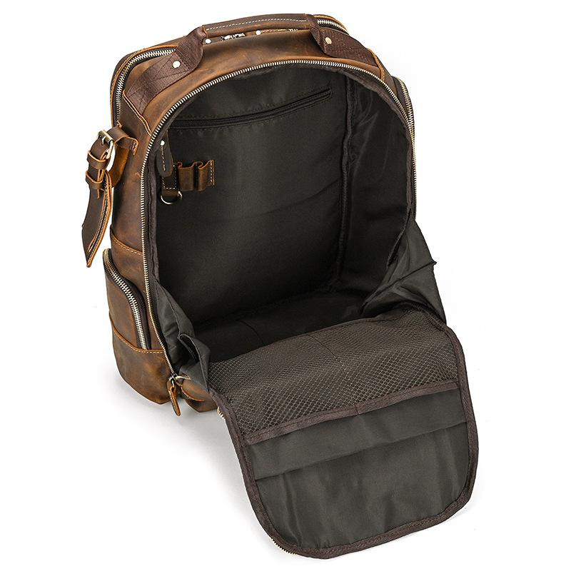 高品質本革バックパック 多機能 大容量 メンズ レディース ビジネス リュック 旅行 通勤通学 ヴィンテージ風 耐久性抜群 おしゃれ ブラウン |  | 04