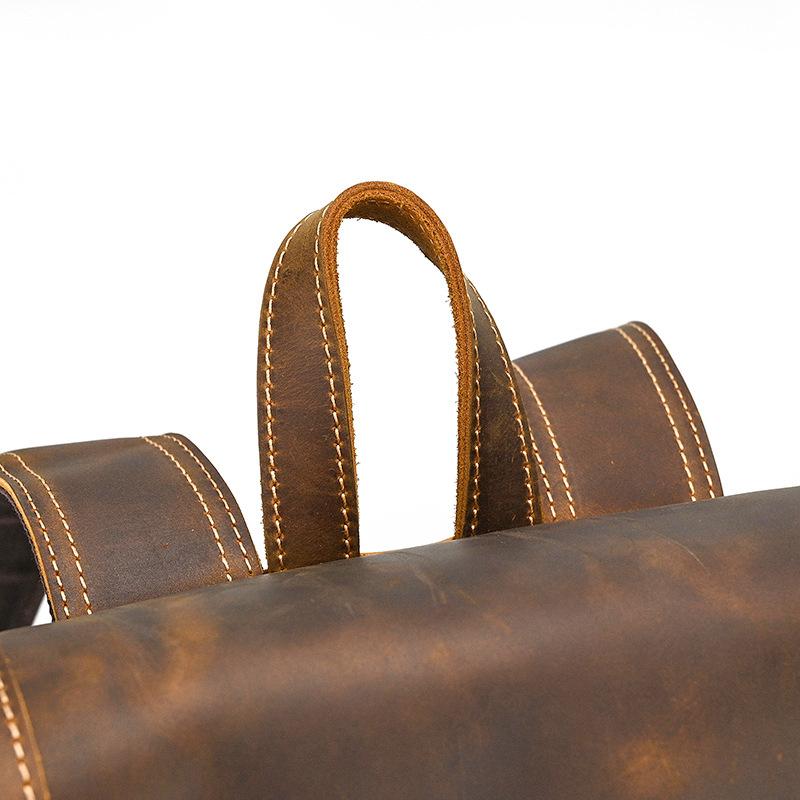 本革 リュックサック ロールトップバックパック 大容量 メンズ レディース 多機能 耐久性抜群 旅行 ビジネス アウトドア用 ヴィンテージ |  | 09
