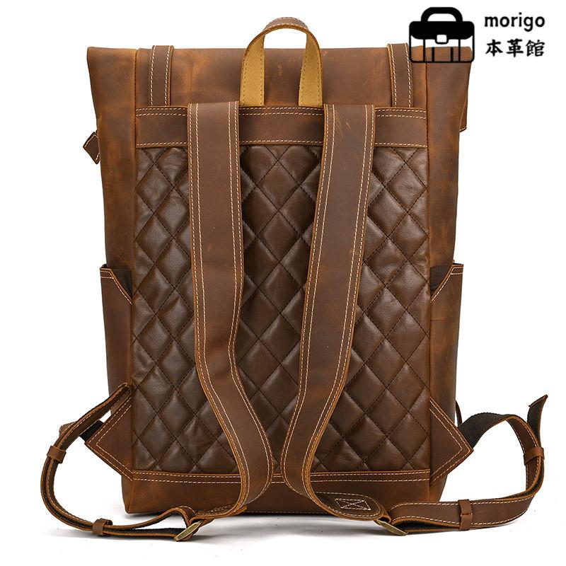 本革 リュックサック ロールトップバックパック 大容量 メンズ レディース 多機能 耐久性抜群 旅行 ビジネス アウトドア用 ヴィンテージ |  | 01
