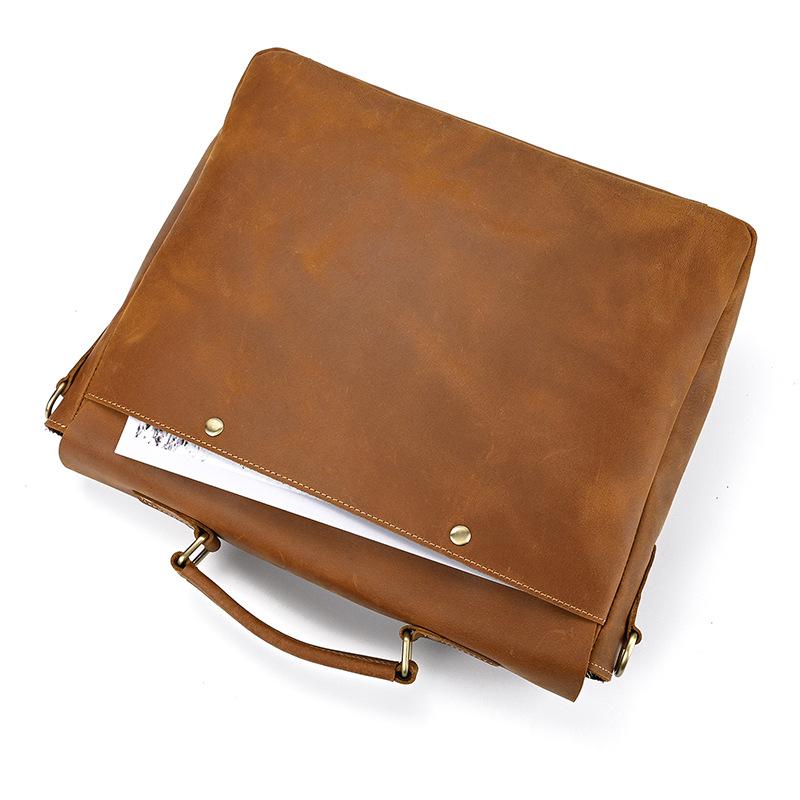 本革ビジネスバッグ メンズ ショルダー付き 2WAY レザー ブリーフケース 通勤 収納多い A4対応 斜めがけ可 仕事用 レトロデザイン |  | 15