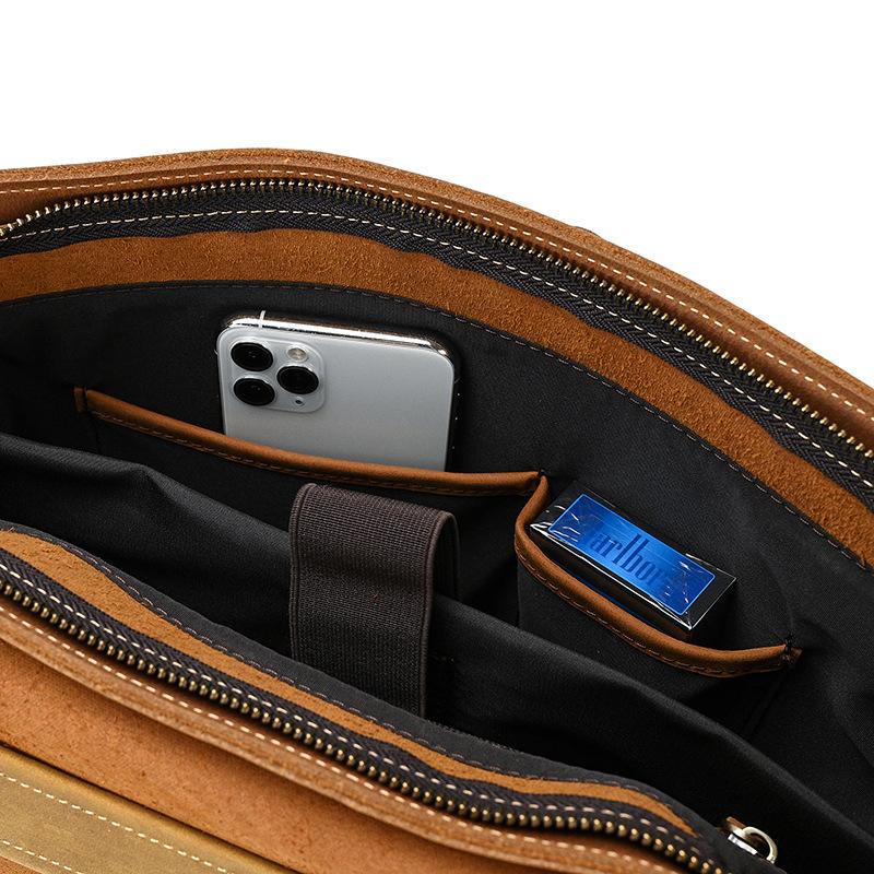 本革ビジネスバッグ メンズ ショルダー付き 2WAY レザー ブリーフケース 通勤 収納多い A4対応 斜めがけ可 仕事用 レトロデザイン |  | 17