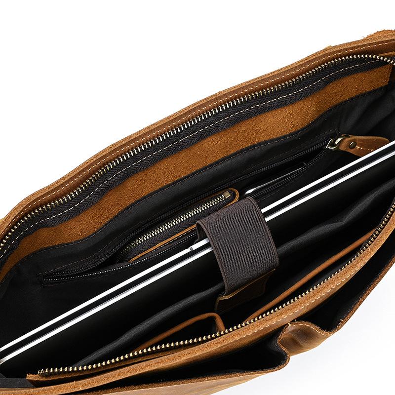 本革ビジネスバッグ メンズ ショルダー付き 2WAY レザー ブリーフケース 通勤 収納多い A4対応 斜めがけ可 仕事用 レトロデザイン |  | 18