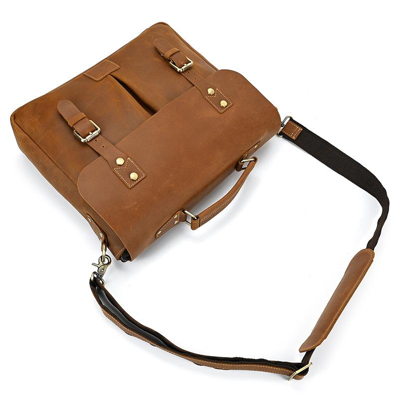 本革ビジネスバッグ メンズ ショルダー付き 2WAY レザー ブリーフケース 通勤 収納多い A4対応 斜めがけ可 仕事用 レトロデザイン |  | 07